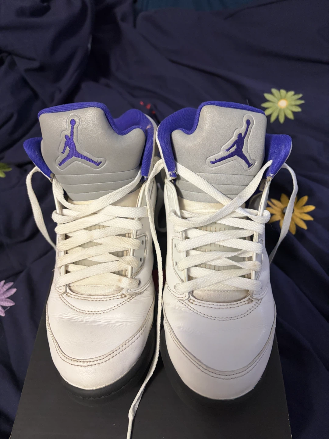 Air Jordan 5 Retro (GS) White Court Purple