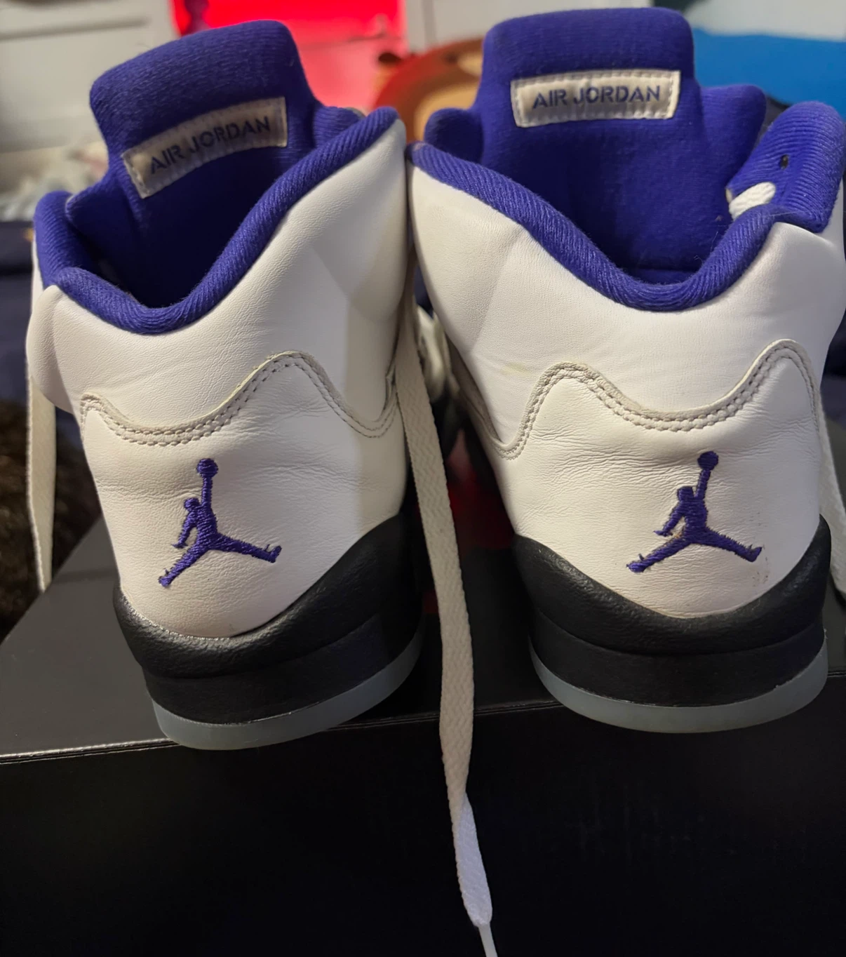 Air Jordan 5 Retro (GS) White Court Purple - photo 2