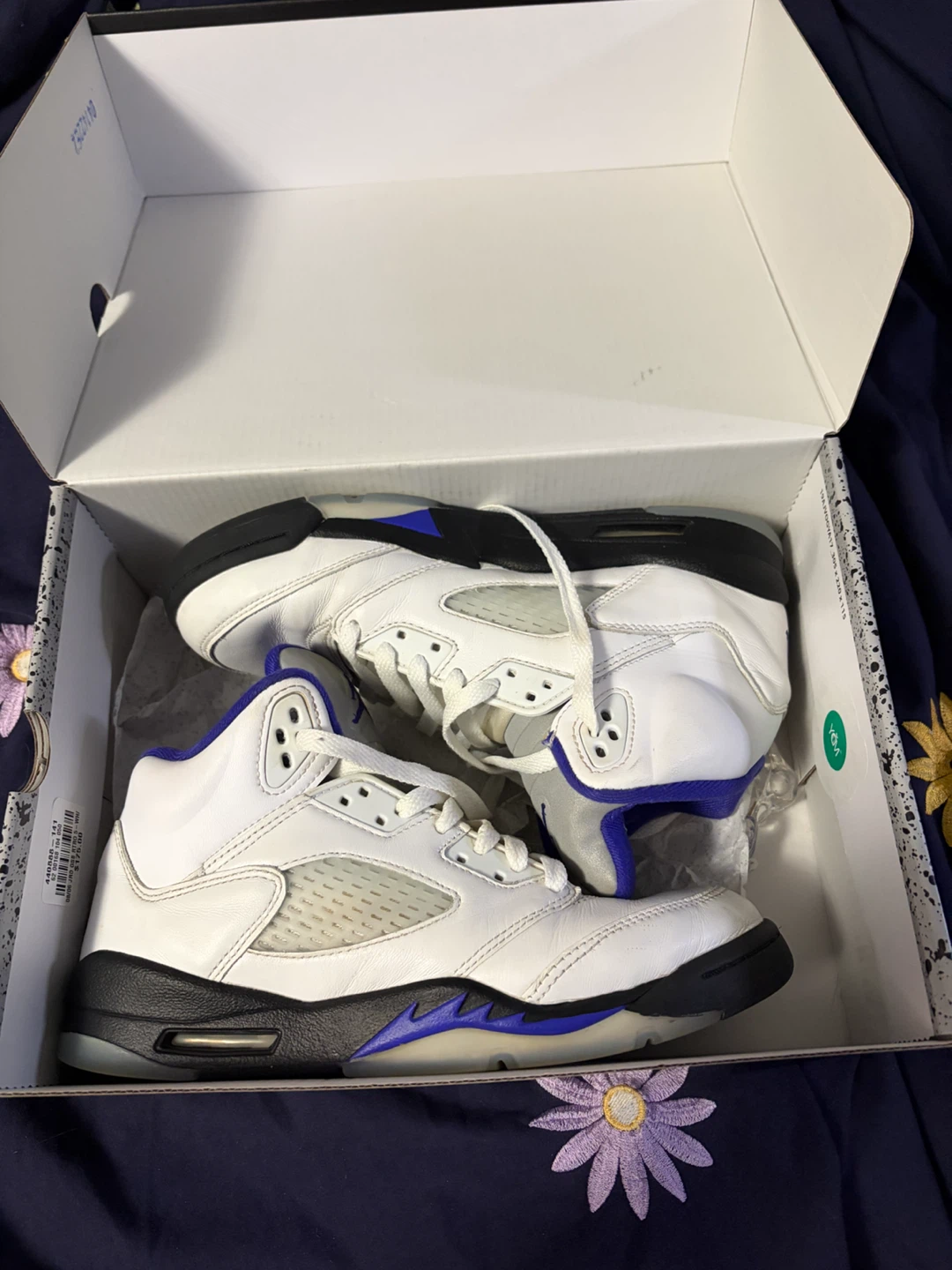 Air Jordan 5 Retro (GS) White Court Purple - photo 5