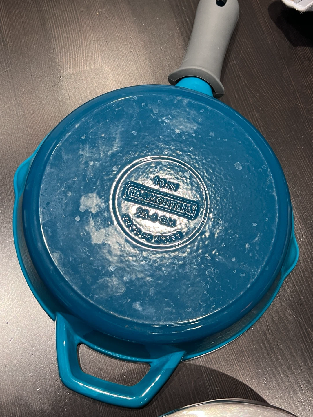 Tramontina 10" Cast Iron Skillet with Blue Enamel - photo 2