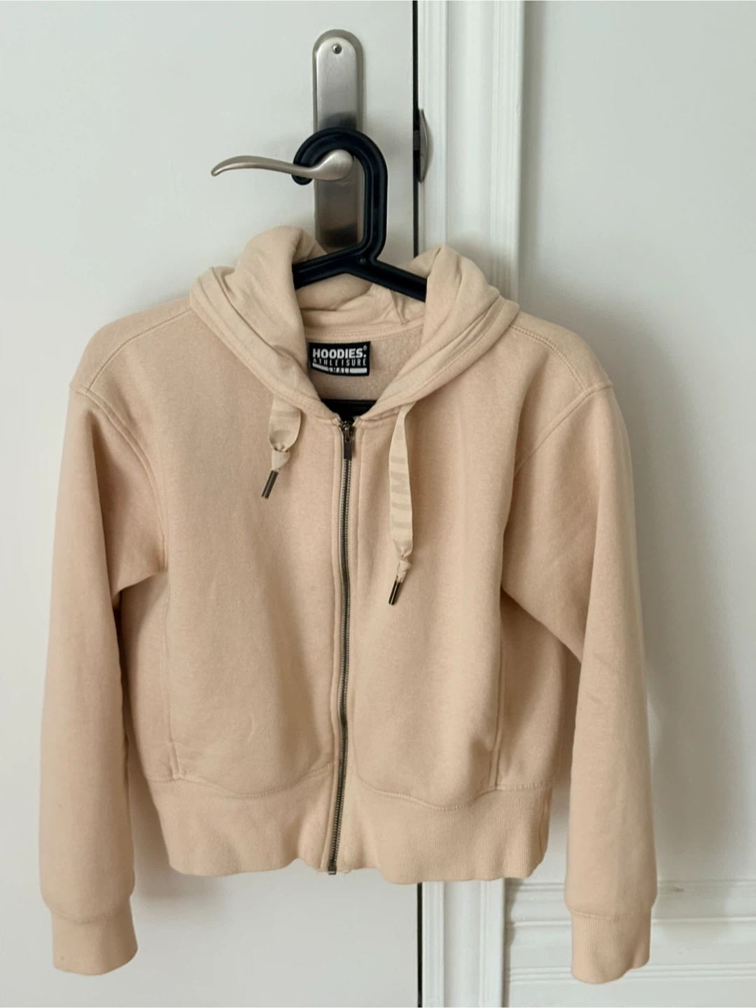 Hoodies Athleisure Beige Zip Up Hoodie Small