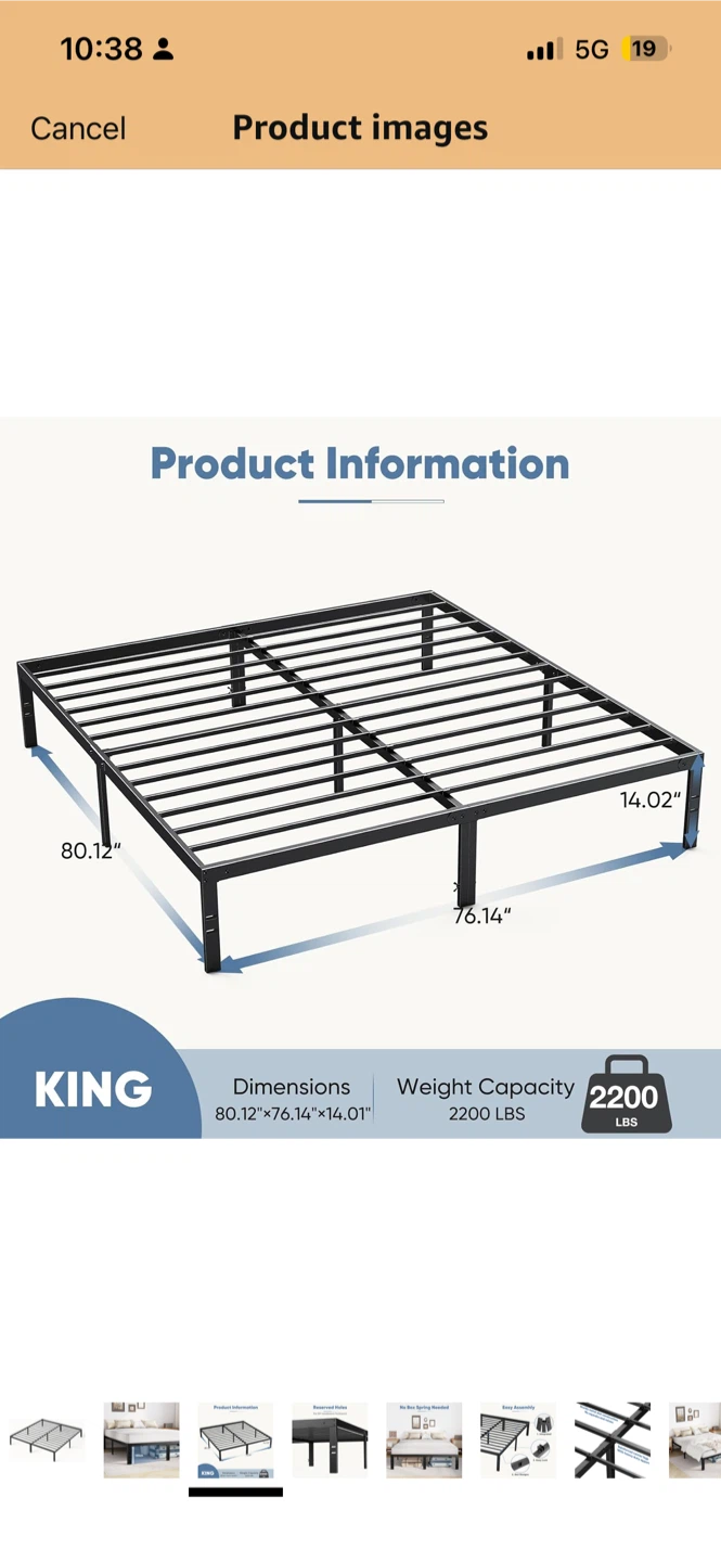 LIKIMIO King Bed Frame & another bed frame - photo 4