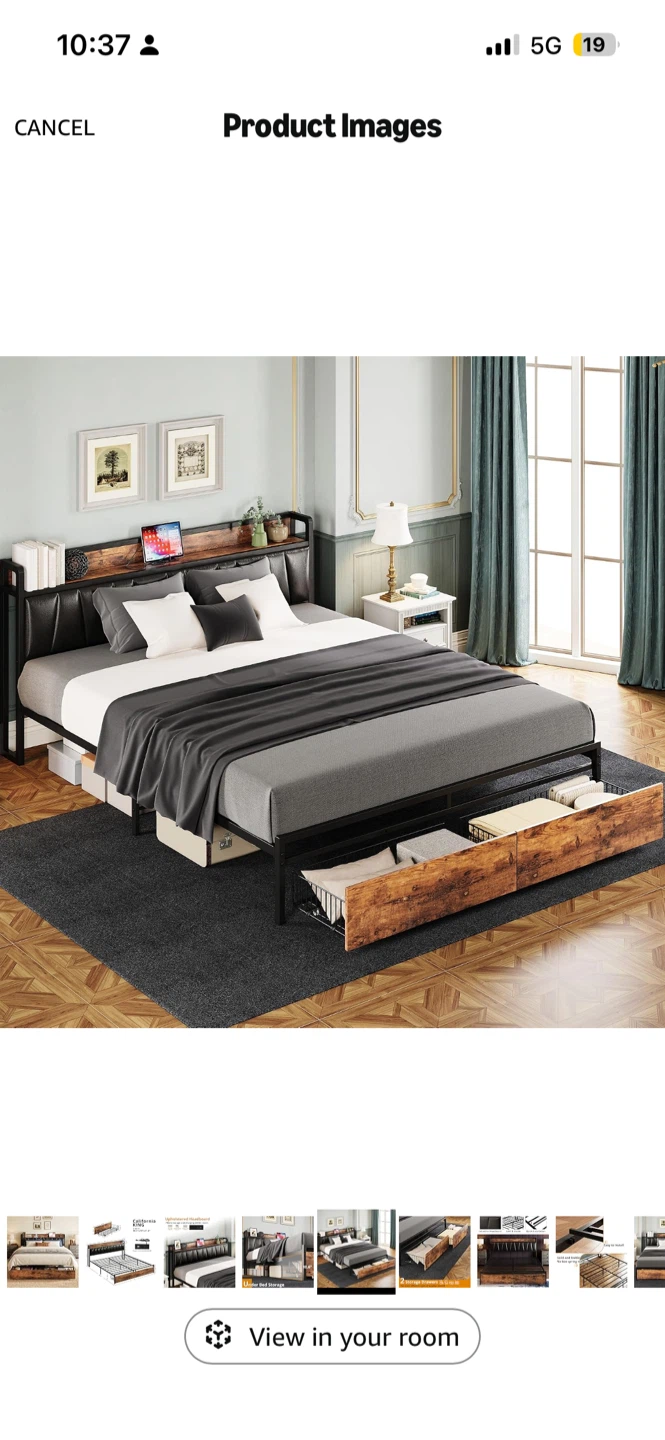 LIKIMIO King Bed Frame & another bed frame - photo 5