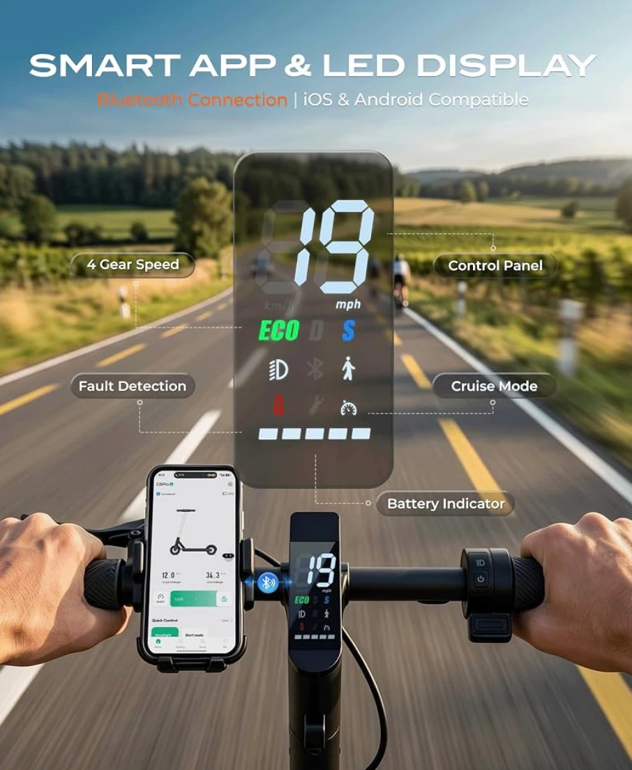 Electric Scooter with LED Display and App Connectivity - photo 5