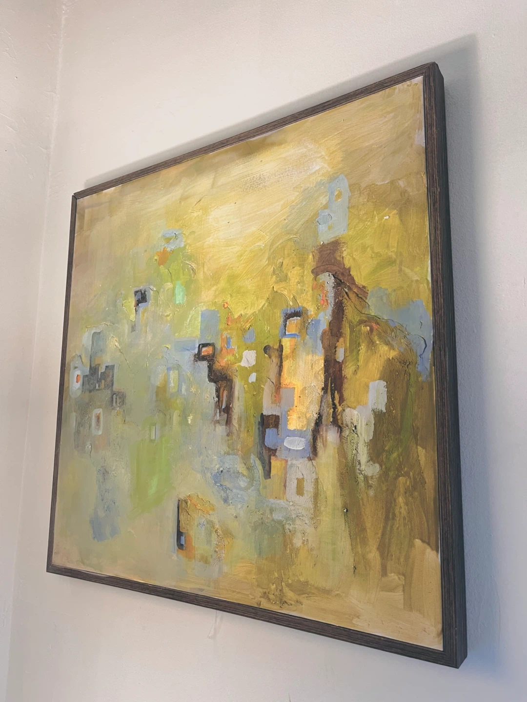Abstract framed canvas painting