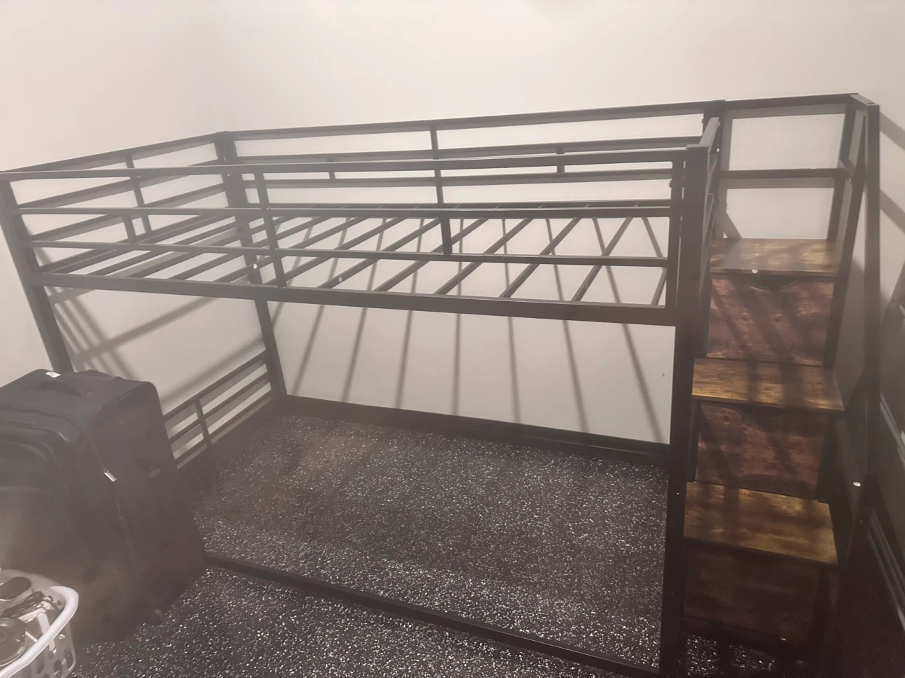 Metal Loft Bed with Stairs