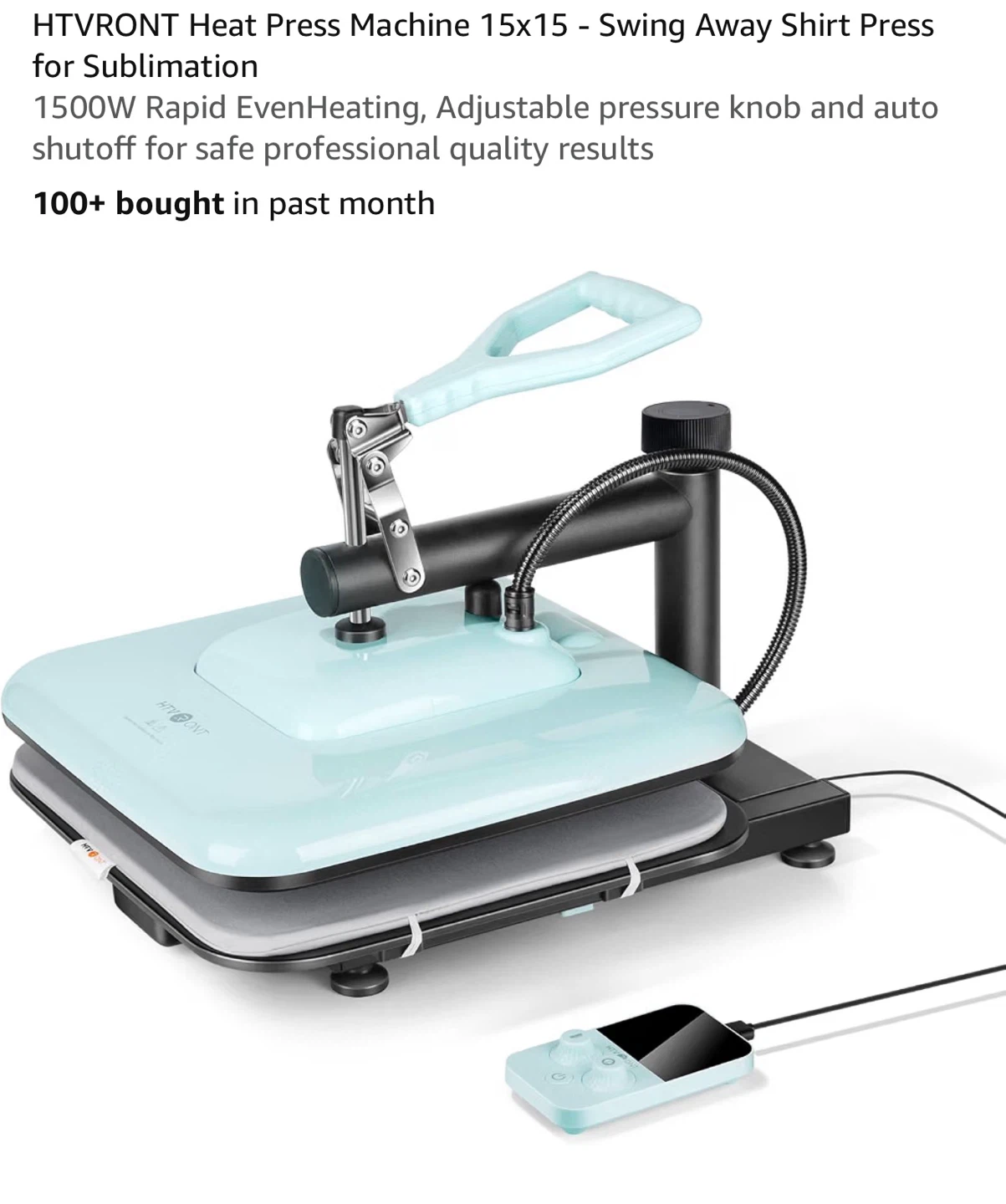 HTVRONT Heat Press Machine 15x15 - photo 2