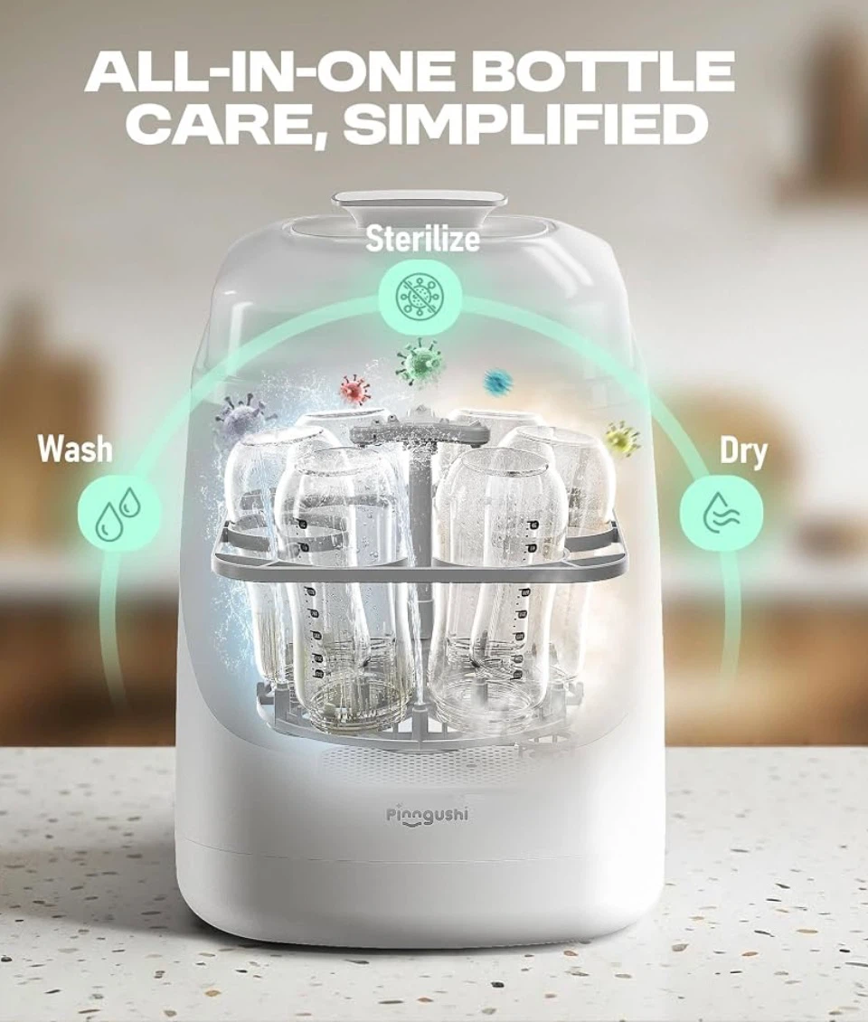 Pinngushi Baby Bottle Washer - 4-in-1 Sterilizer Dryer - photo 2