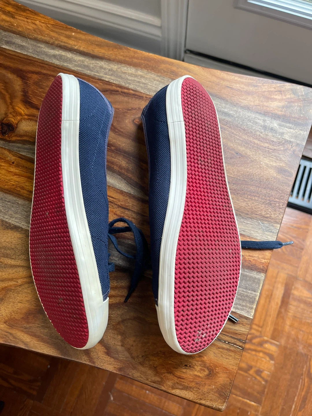 Size 7- Lacoste Sport Women's Navy Canvas Sneakers - photo 4