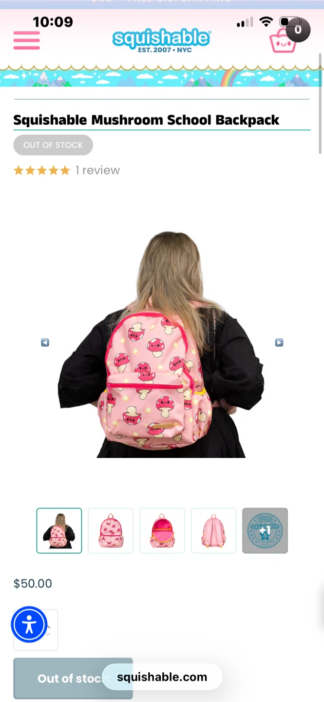 Squishables Mushroom Print Backpack - photo 5