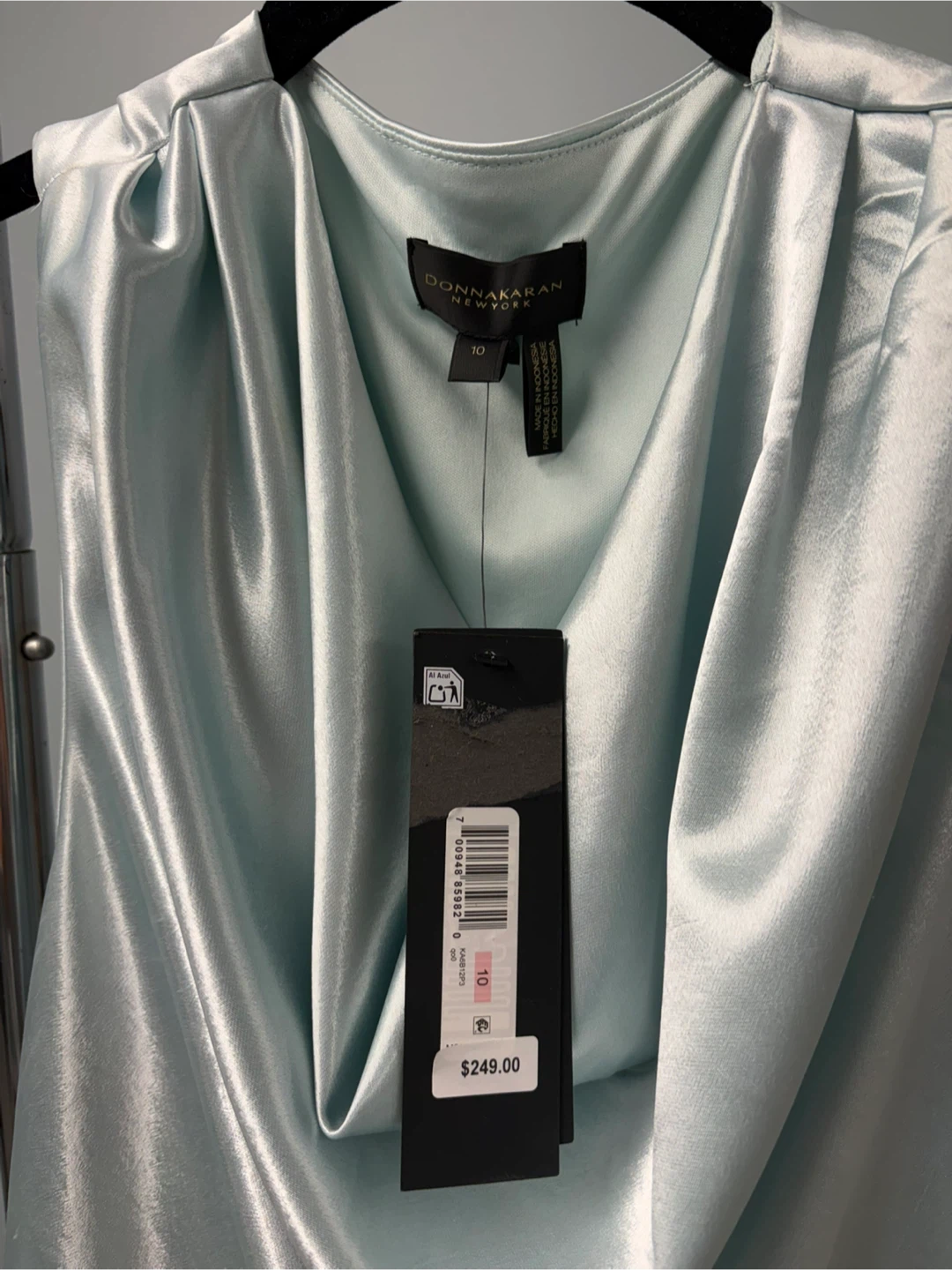Donna Karan  Light Blue Satin Gown - photo 2