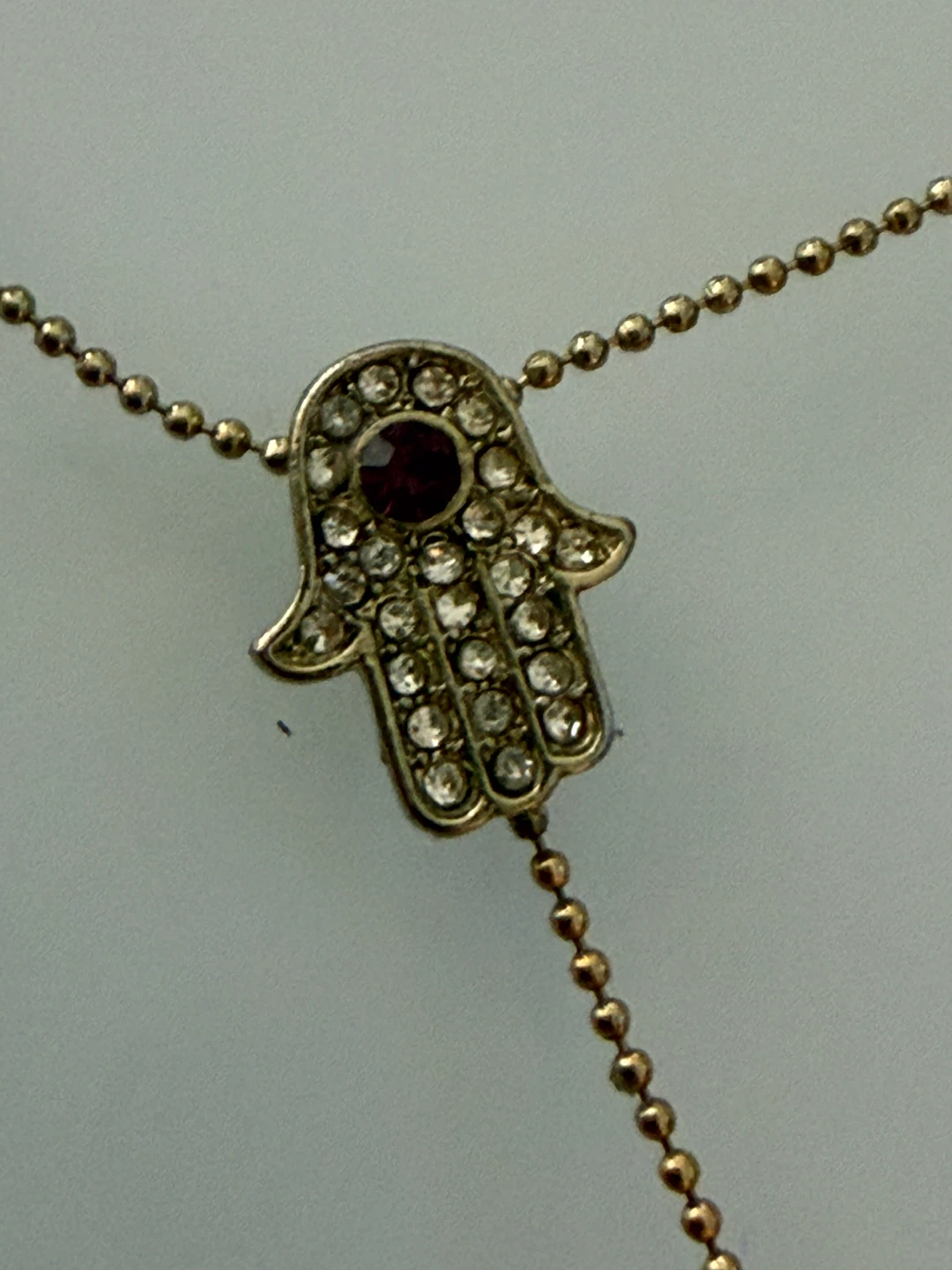 Hamsa Hand Bracelet with Rhinestones - photo 5