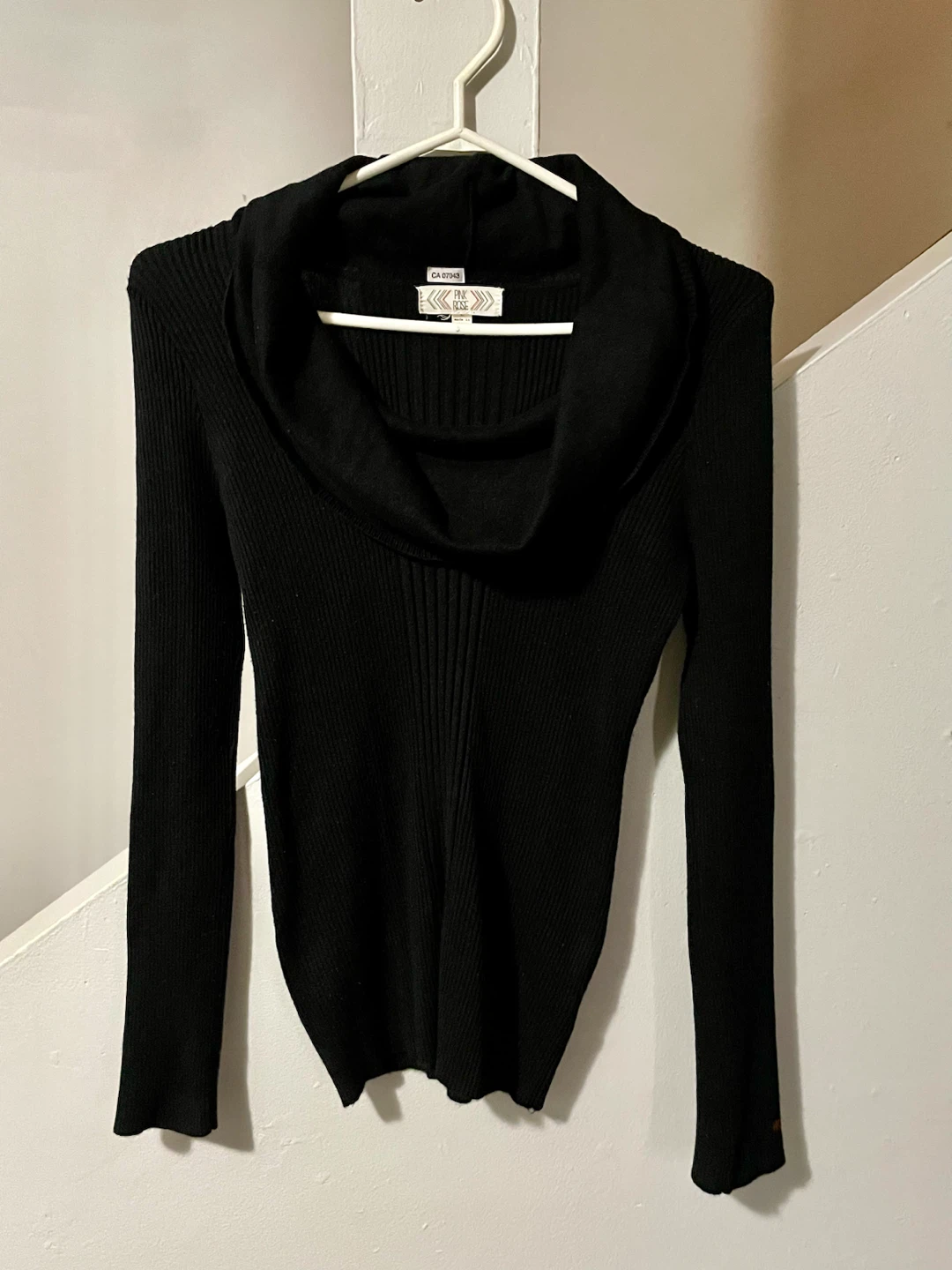 Black Cowl Neck Sweater (medium)