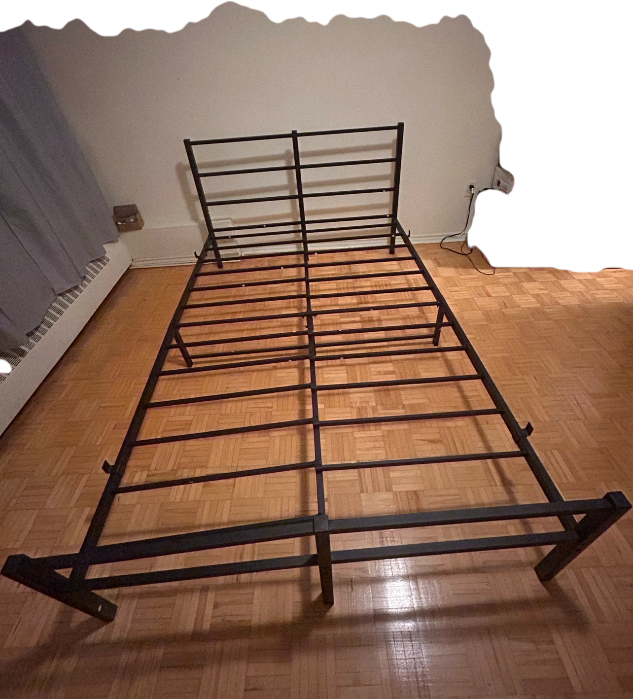 Black Metal Bed Frame & Mattress - photo 2