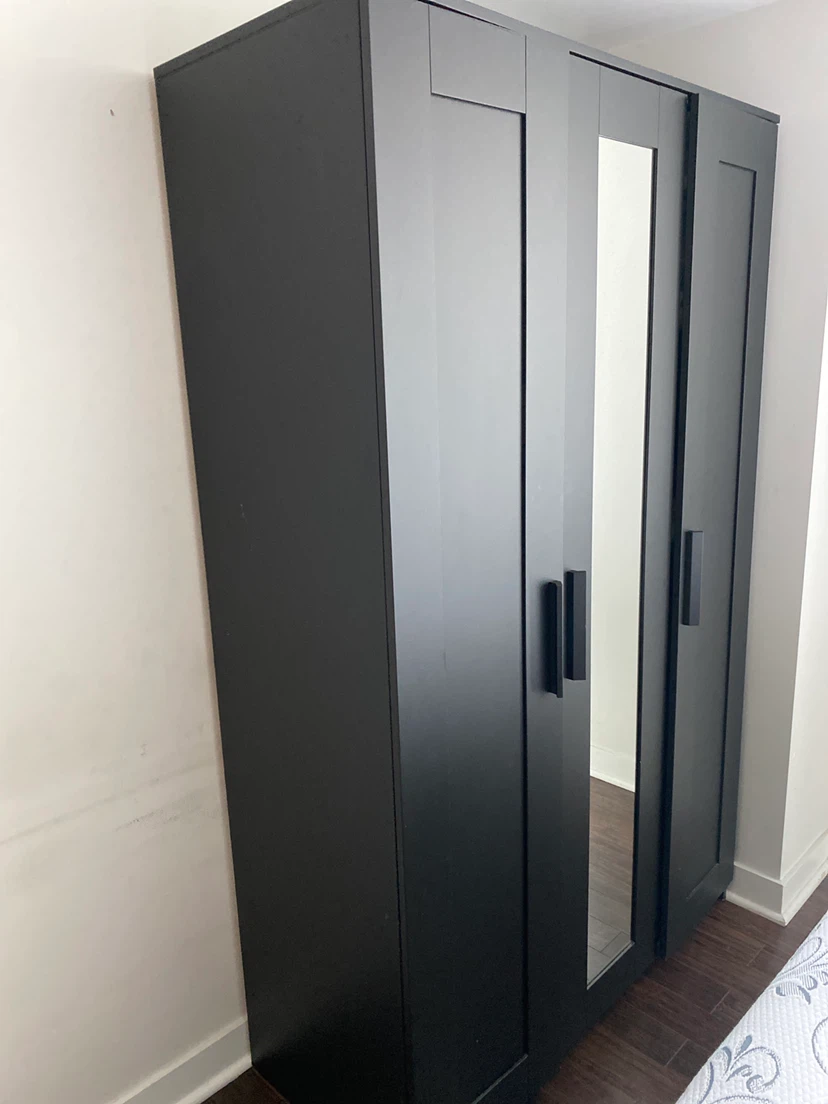IKEA BRIMNES 3-door wardrobe black