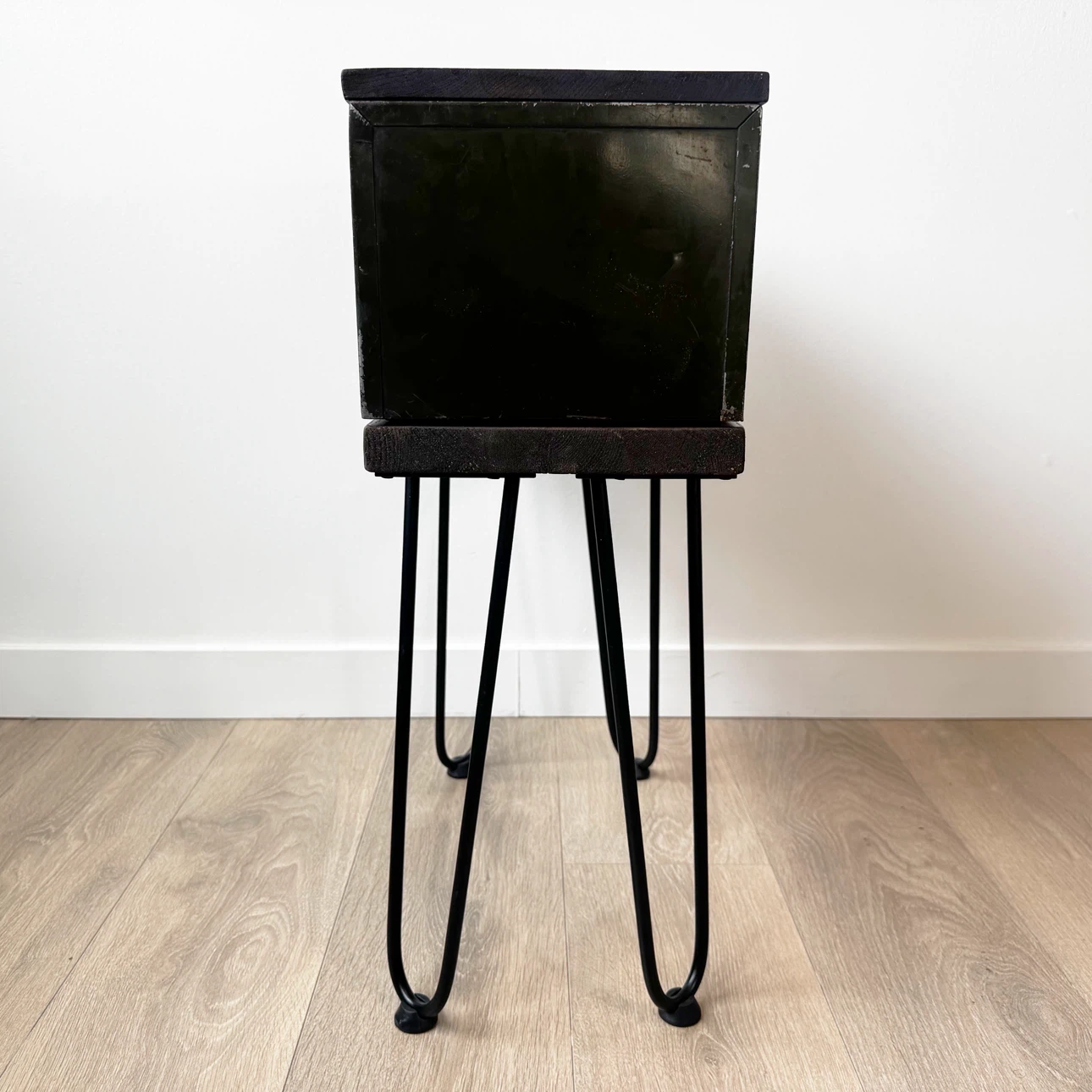 Industrial vintage upcycled filing drawer side table - photo 3
