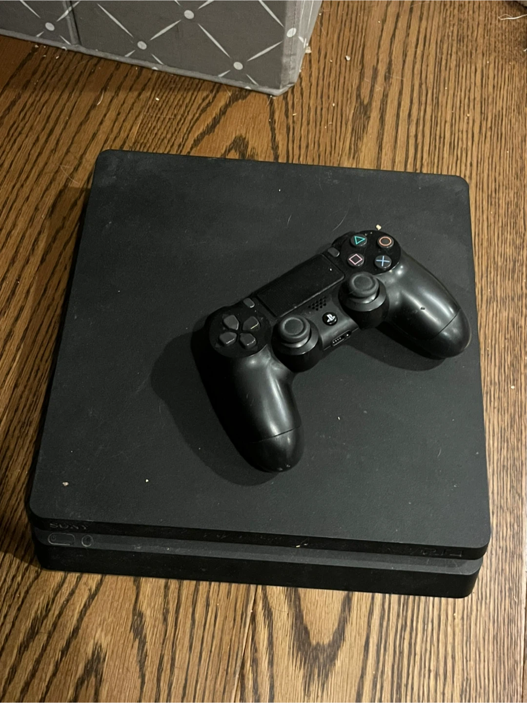 PS4 with 2 controllers and headset