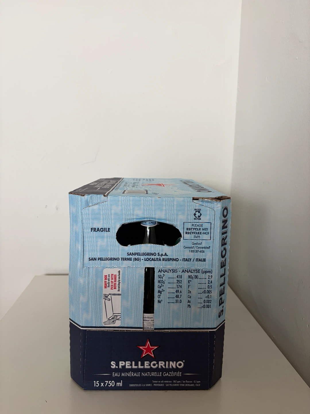 S.Pellegrino Carbonated Natural Mineral Water 15 x 750 ml - photo 2
