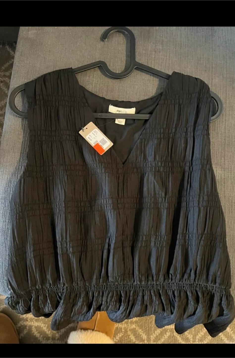 RW&CO. Black Sleeveless Top - Size M new with tags