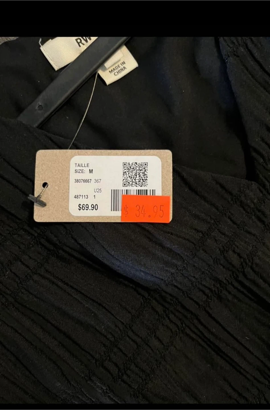 RW&CO. Black Sleeveless Top - Size M new with tags - photo 3