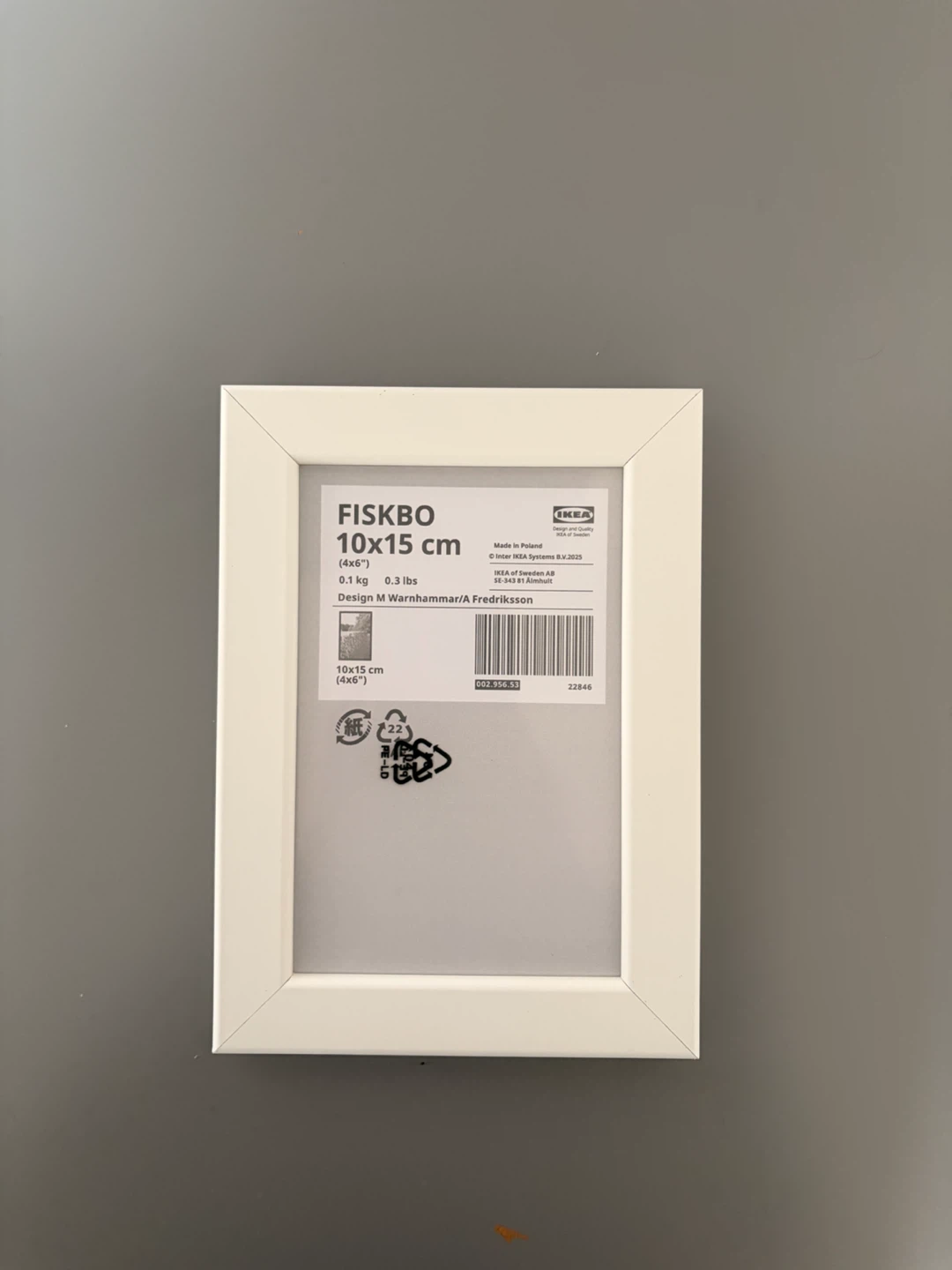 IKEA FISKBO White Picture Frame 4x6