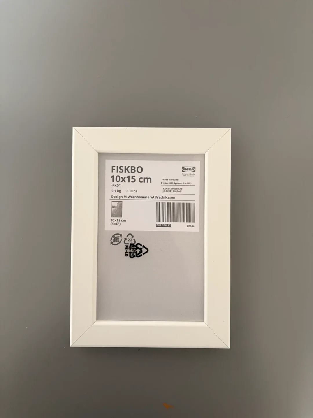 IKEA FISKBO White Picture Frame 4x6