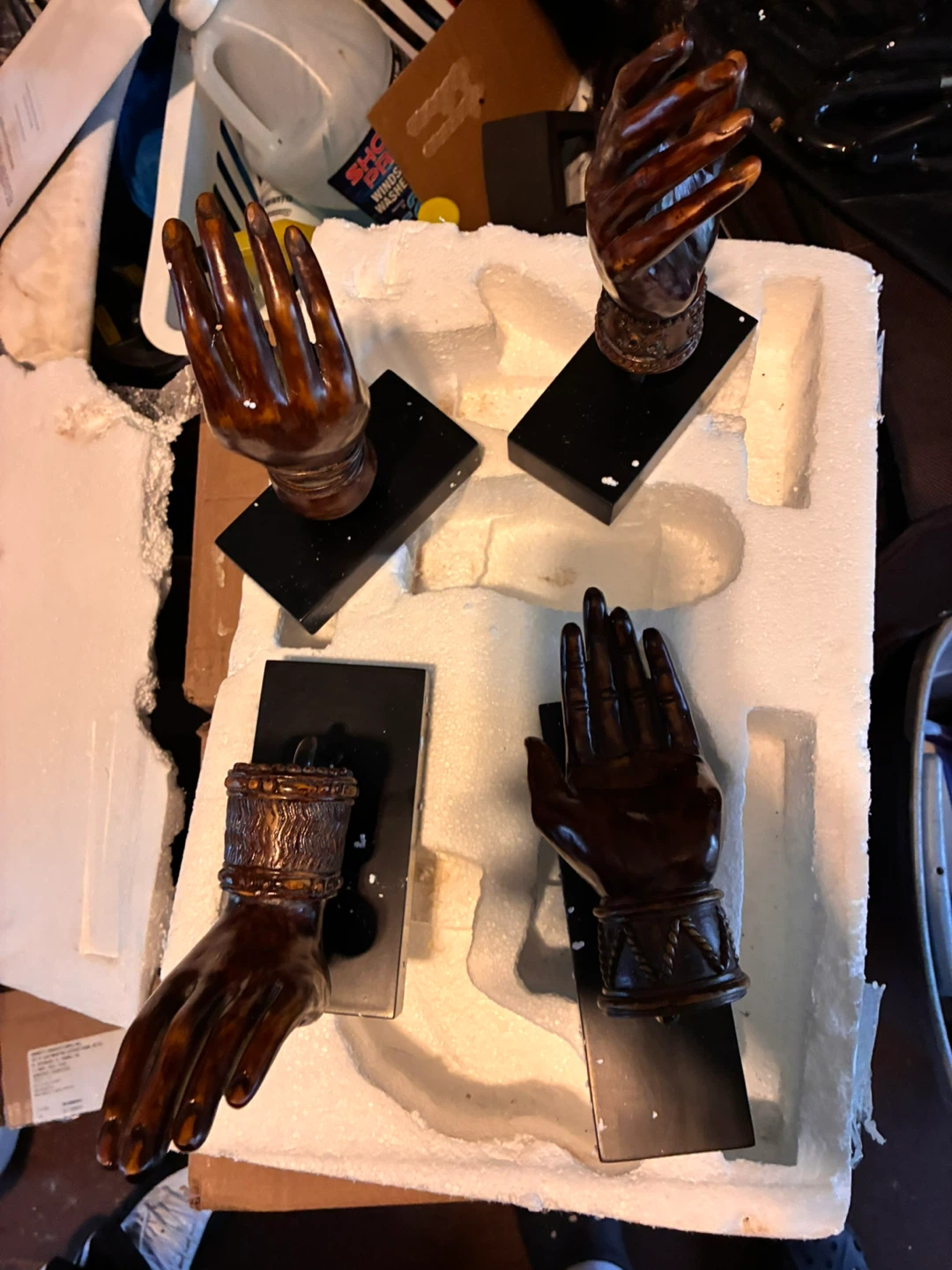 Decorative Hand Sculptures Set of 4