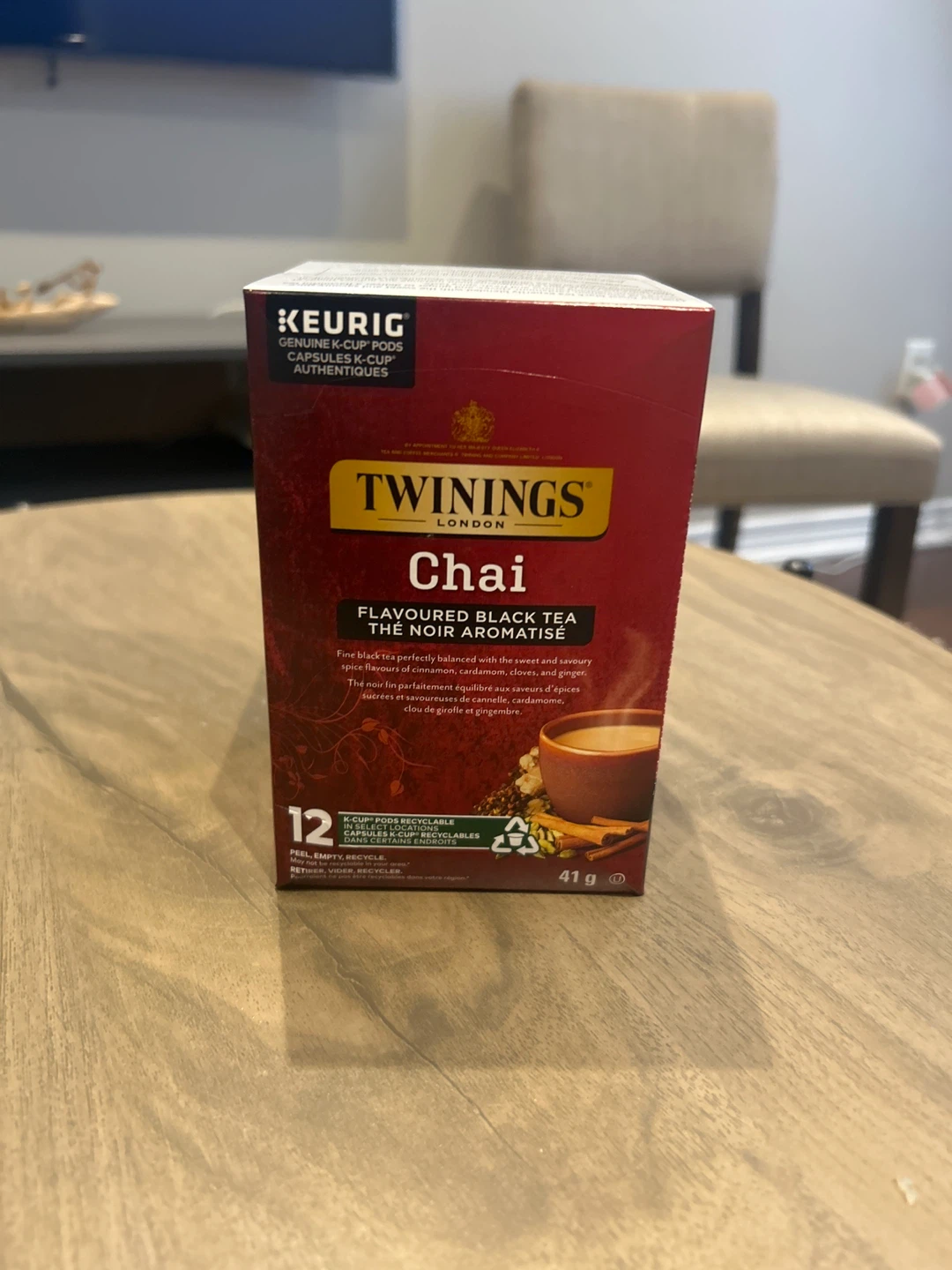 Twinings Chai Flavoured Black Tea K-Cup Pods - 12 Count