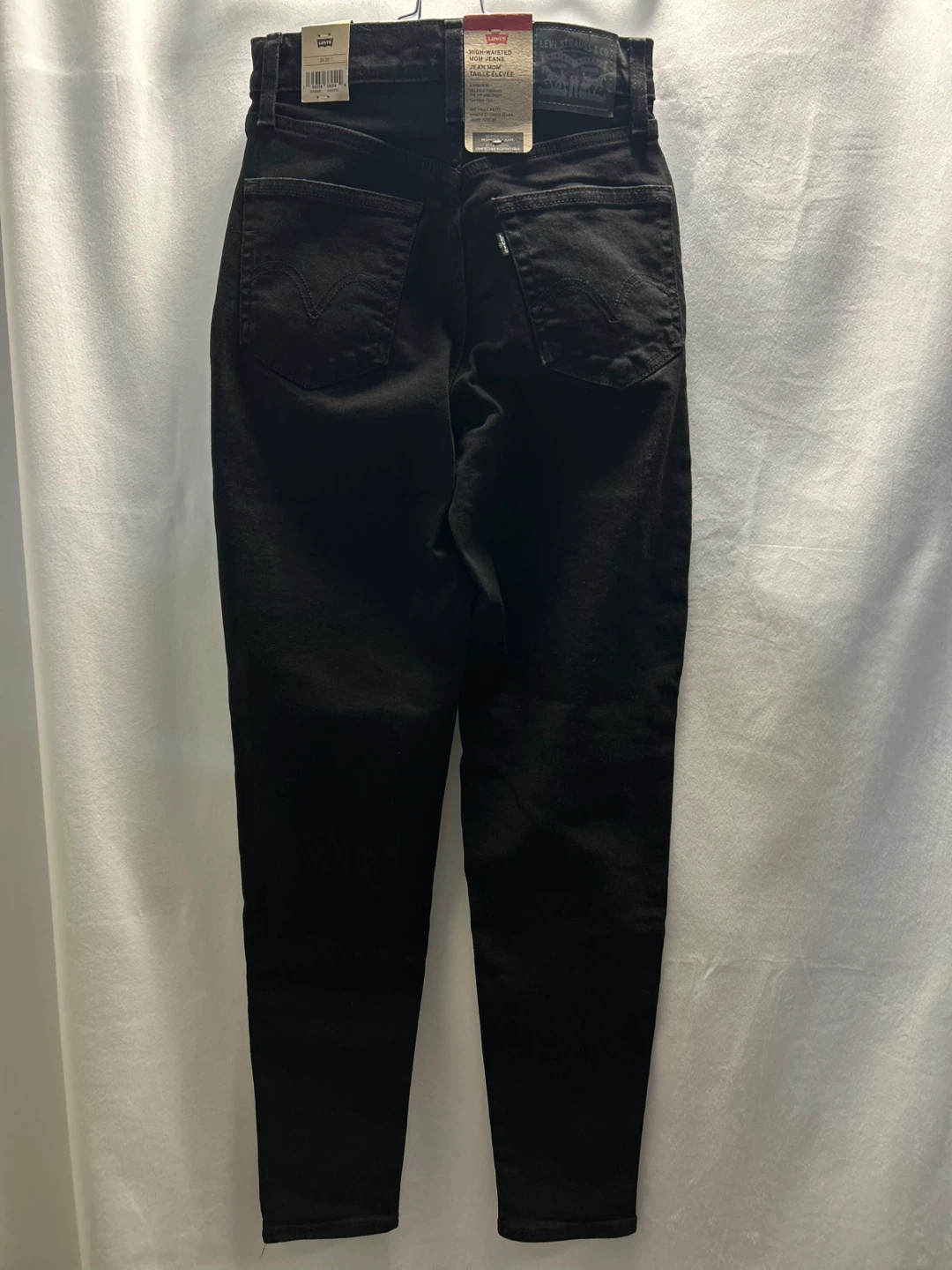 Levi’s High-Waisted Mom Jeans – Black – Size 24 / XXS-XS - photo 3