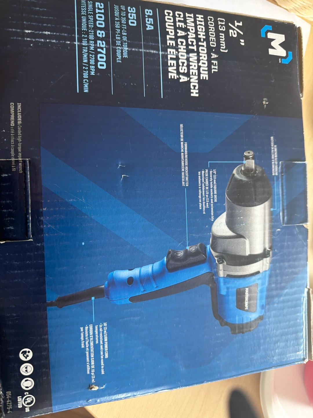 Mastercraft 1/2" High-Torque Corded Impact Wrench - photo 3