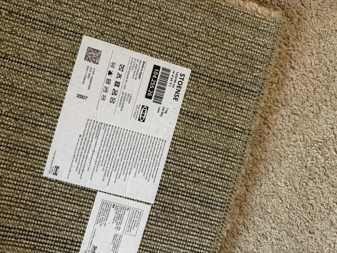 IKEA STONSE Rug - Light Beige 4'x6' - photo 2