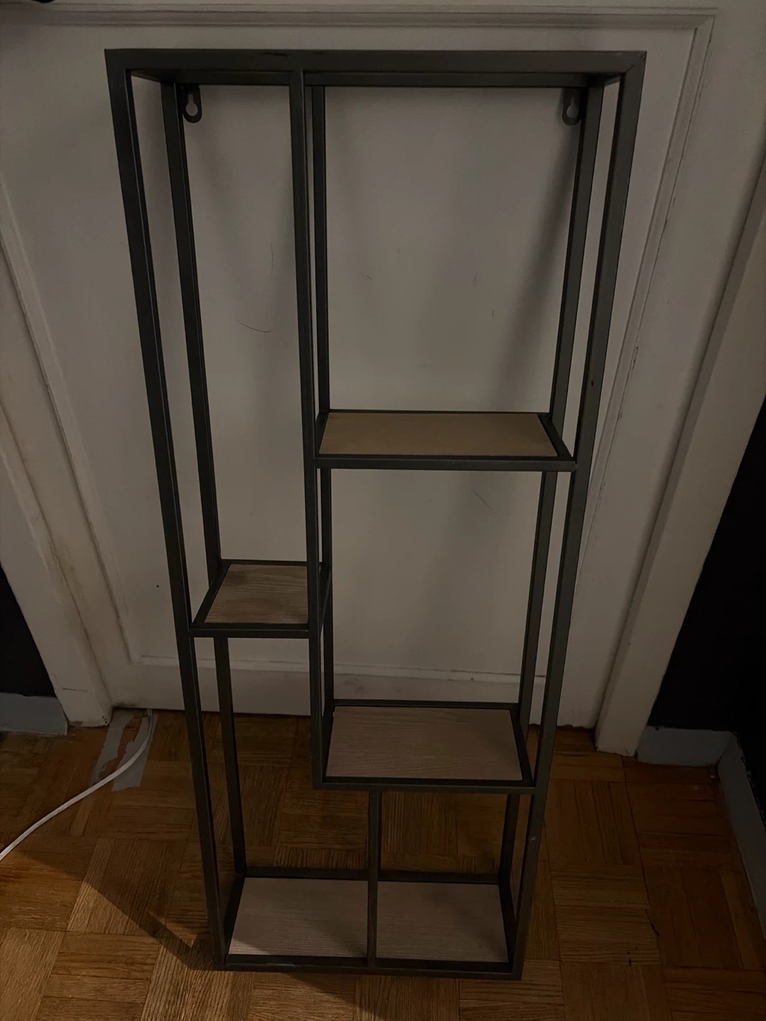 Metal and Wood Wall Shelf