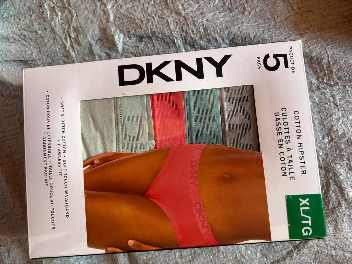DKNY Cotton Hipster 5 Pack XL