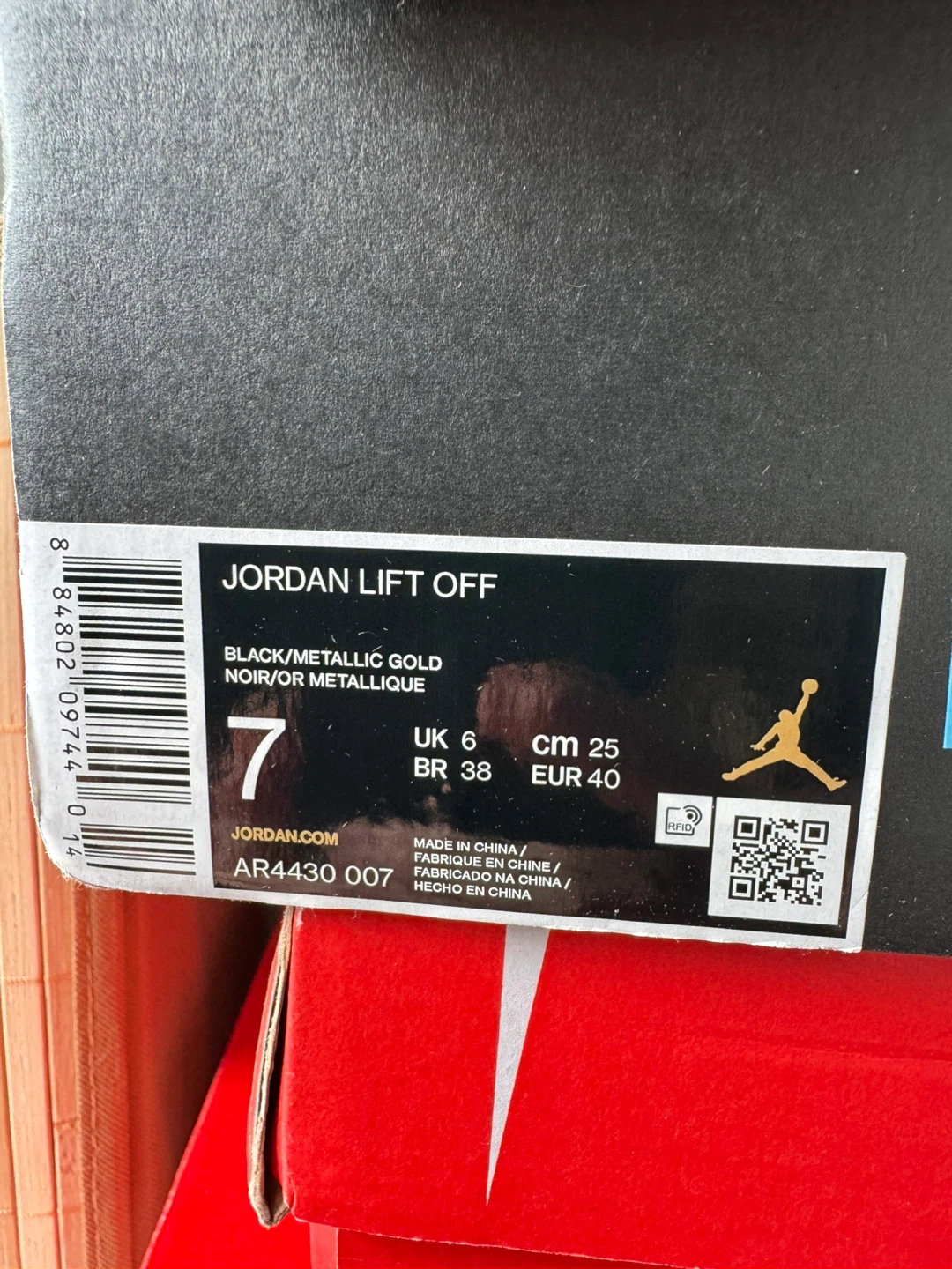 Jordan Lift Off Black/Metallic Gold Shoes - photo 5