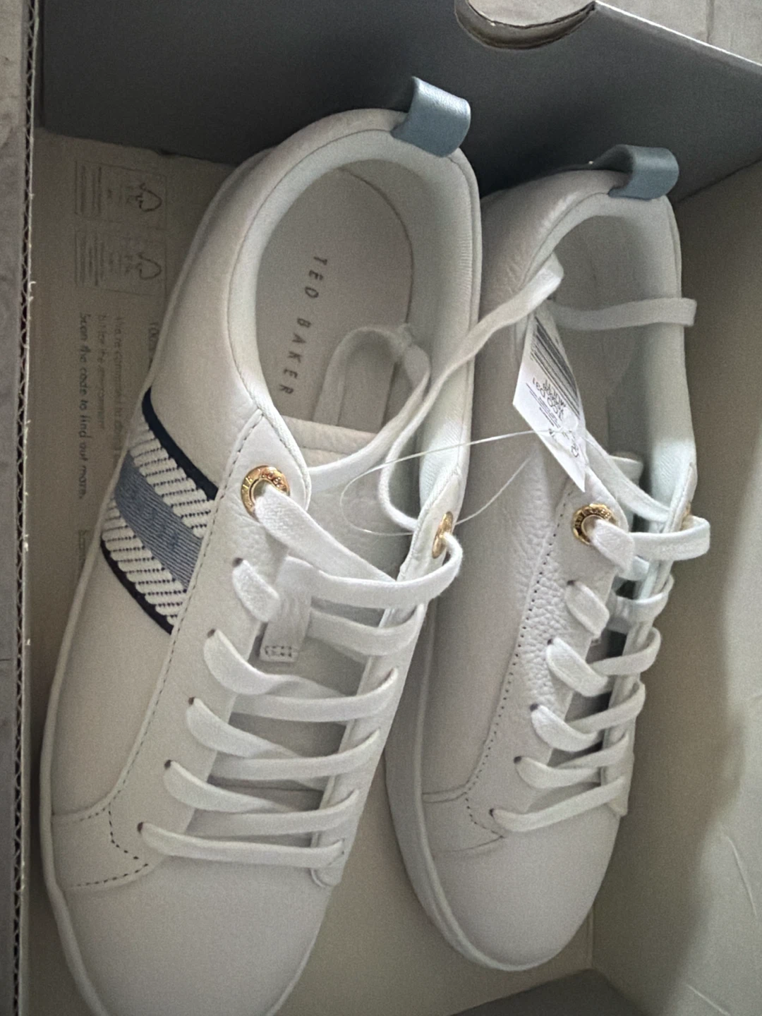 Ted Baker White Sneakers Size 7,8