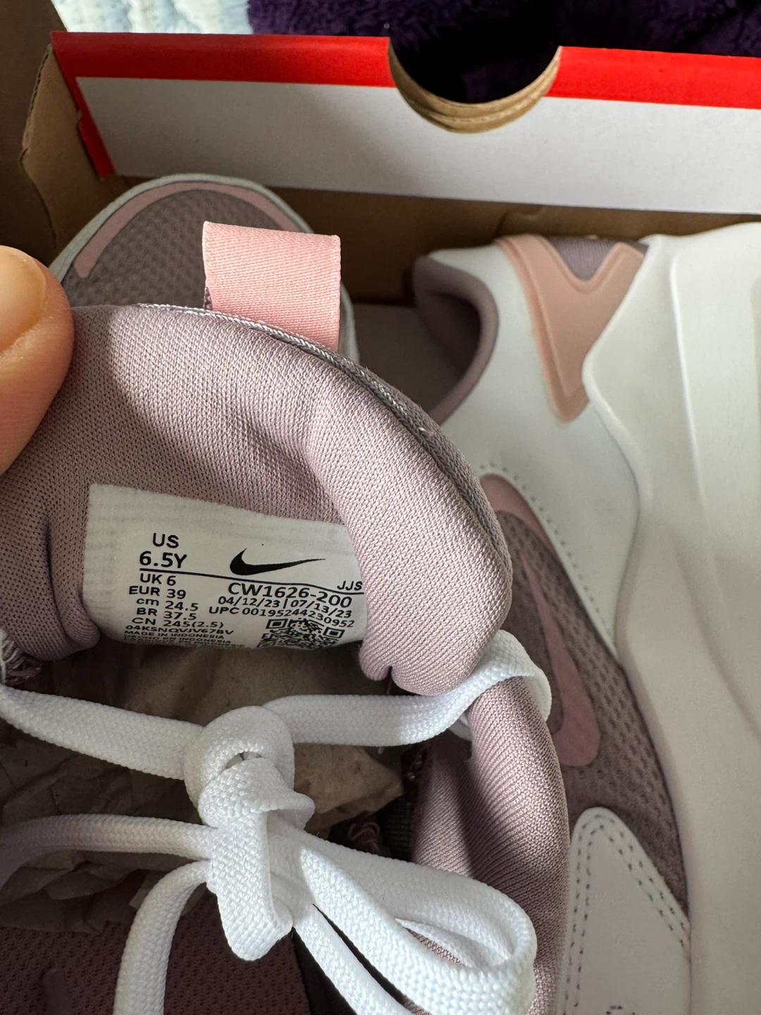 Nike Air Max Bolt GS Shoes - Lt Violet/Pink Glaze-White - photo 3