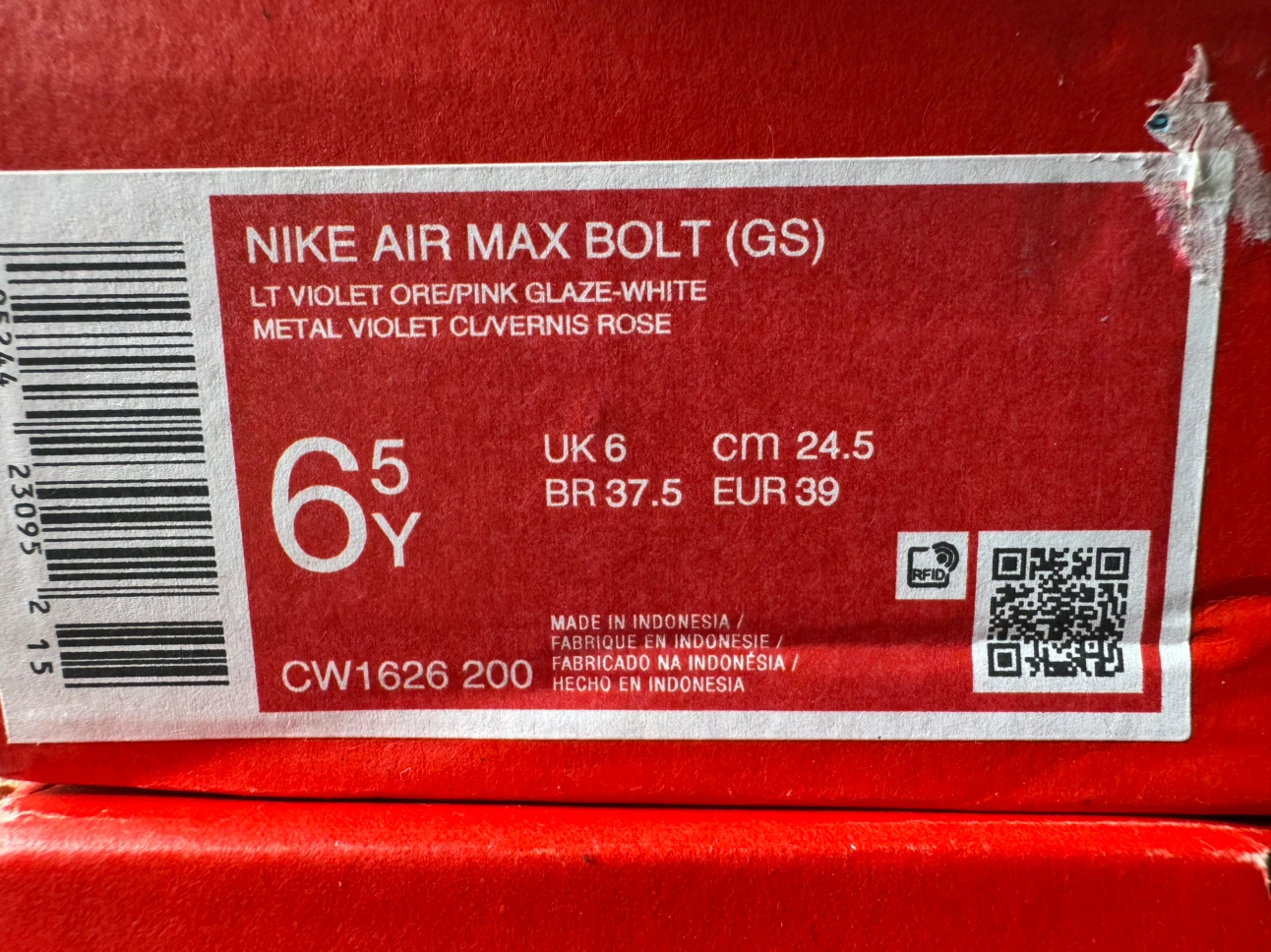 Nike Air Max Bolt GS Shoes - Lt Violet/Pink Glaze-White - photo 4