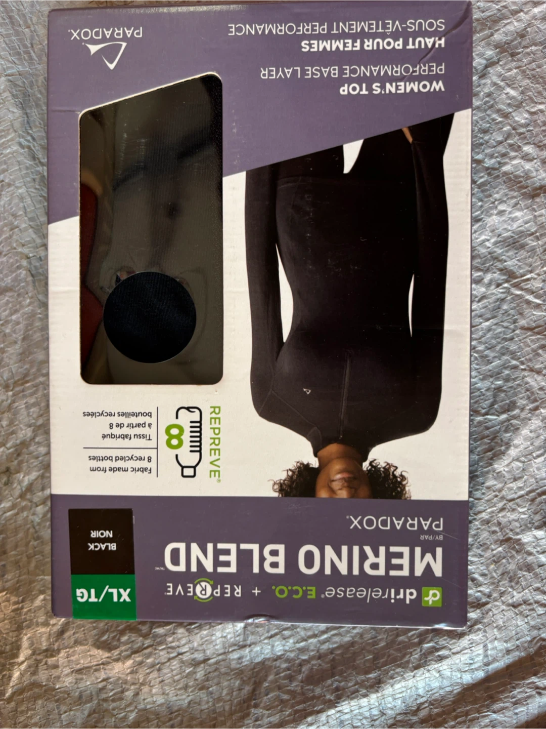 Paradox Women's Merino Blend Base Layer Top XL Black