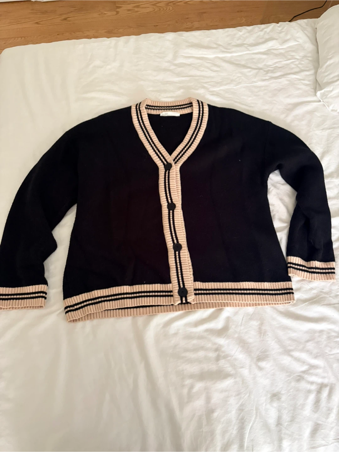 Oak and Fort black button up cardigan