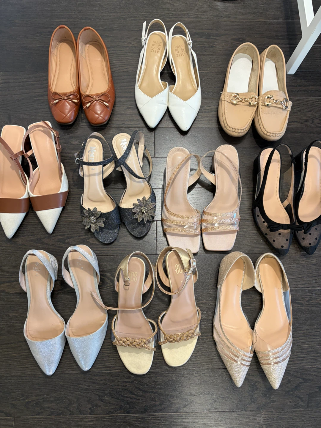ECS Gold Braided Strap Heels