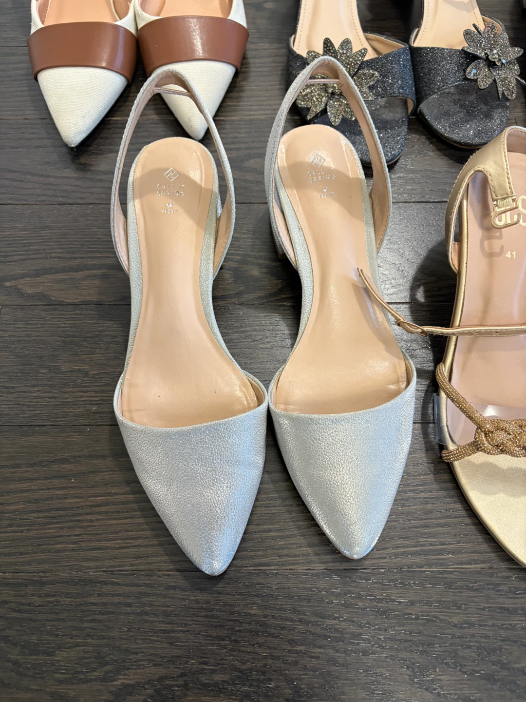 ECS Gold Braided Strap Heels - photo 2