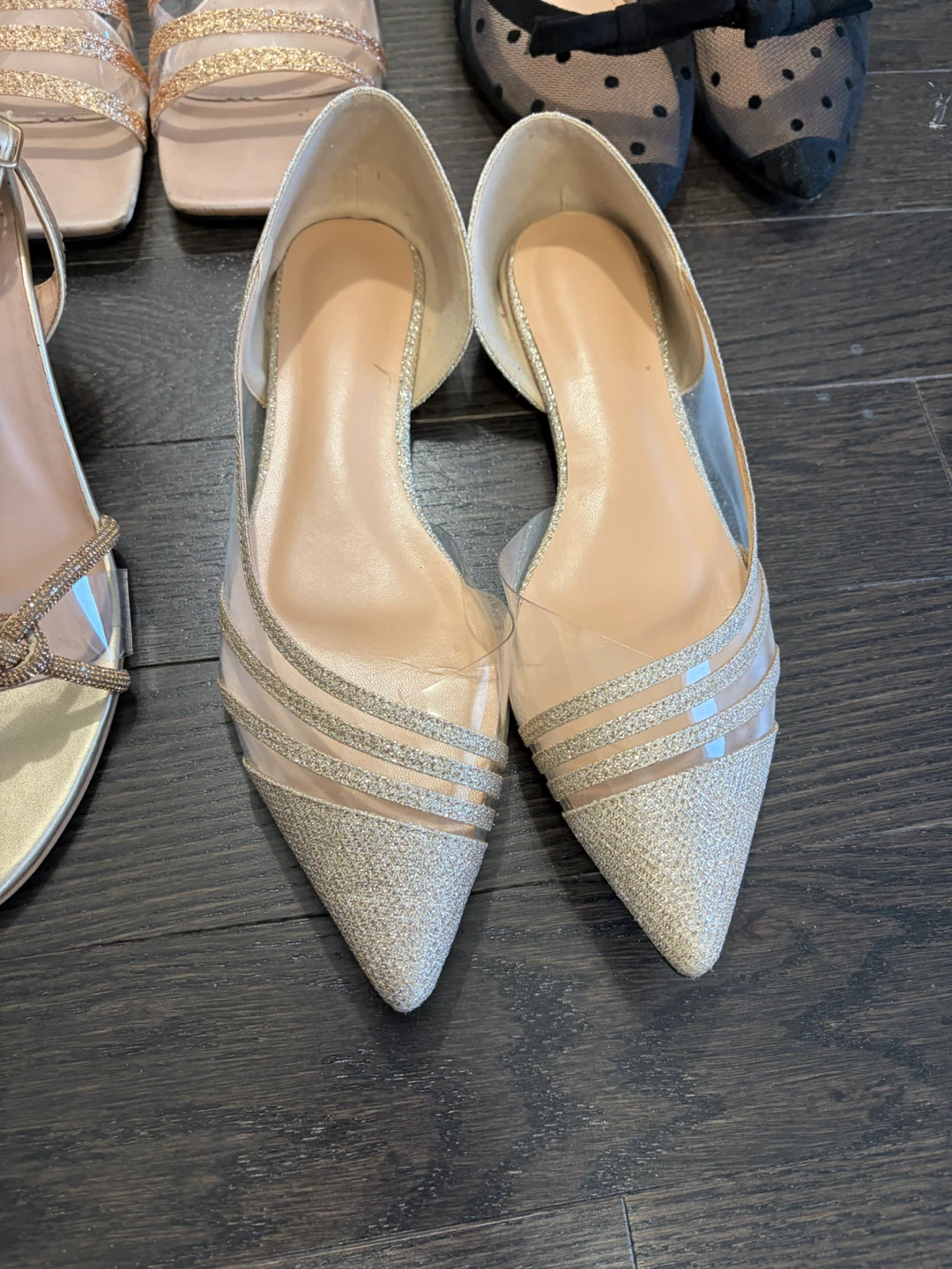 ECS Gold Braided Strap Heels - photo 4