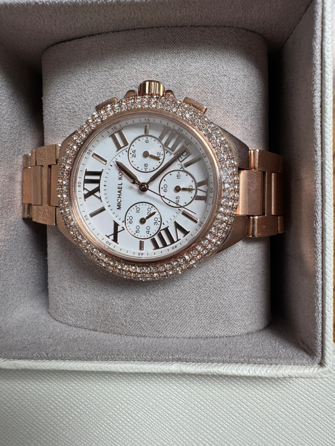 Michael Kors Women's Rose Gold Watch with Crystals