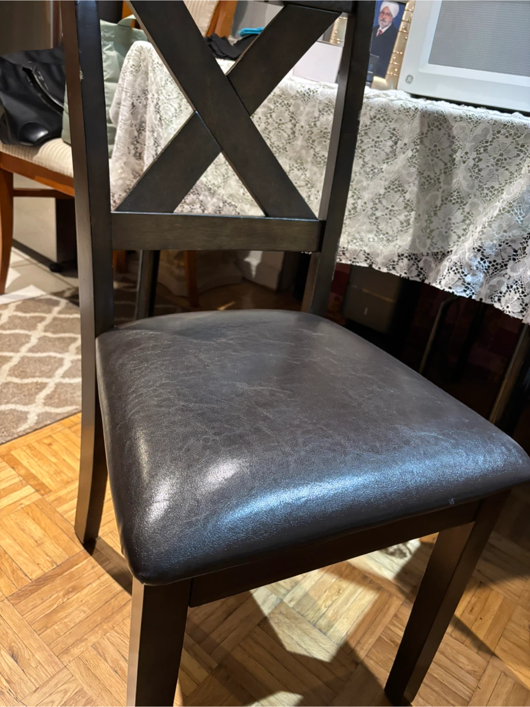 Wooden Dining Chair with Padded Seat
