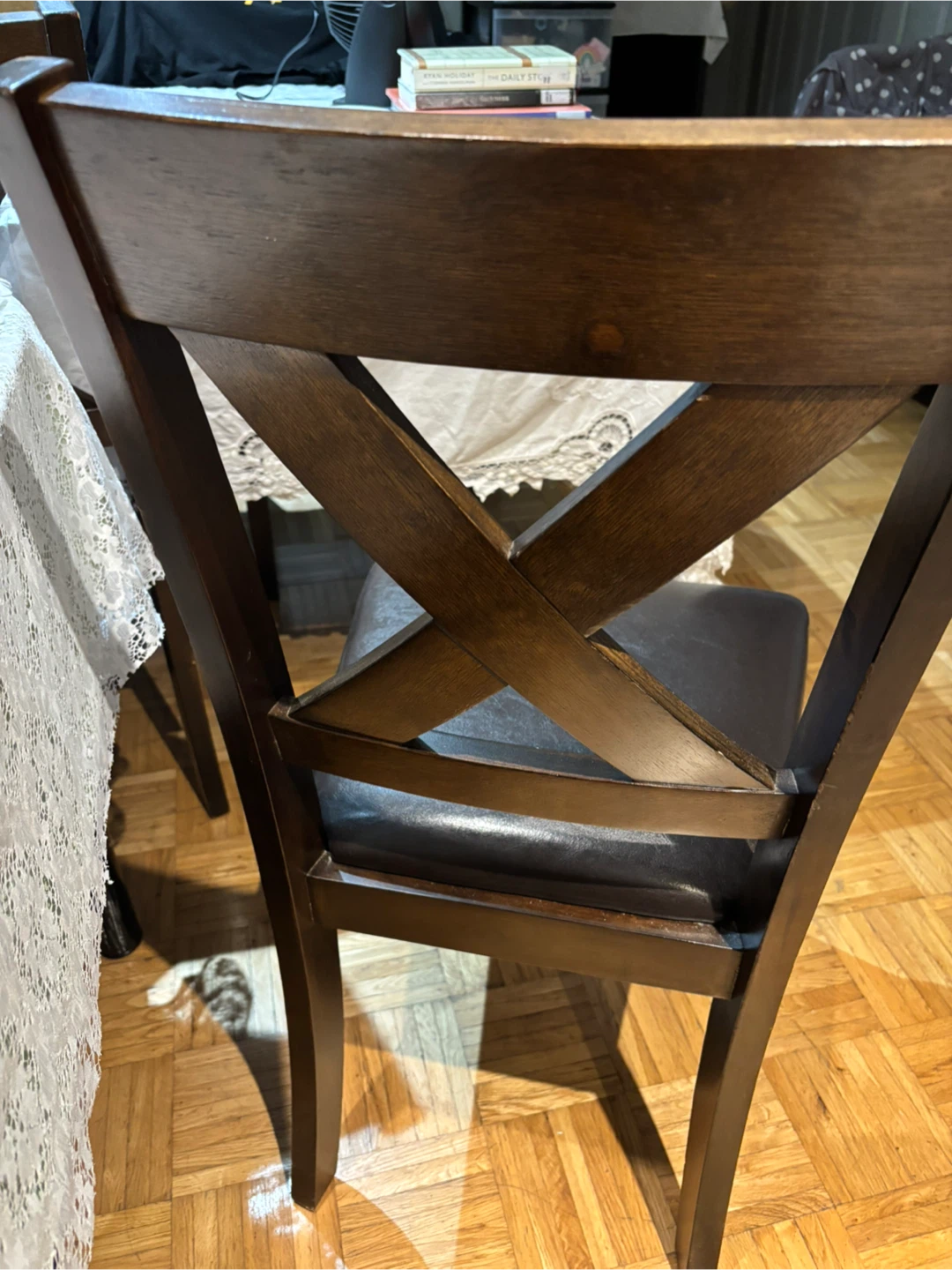 Wooden Dining Chair with Padded Seat - photo 2