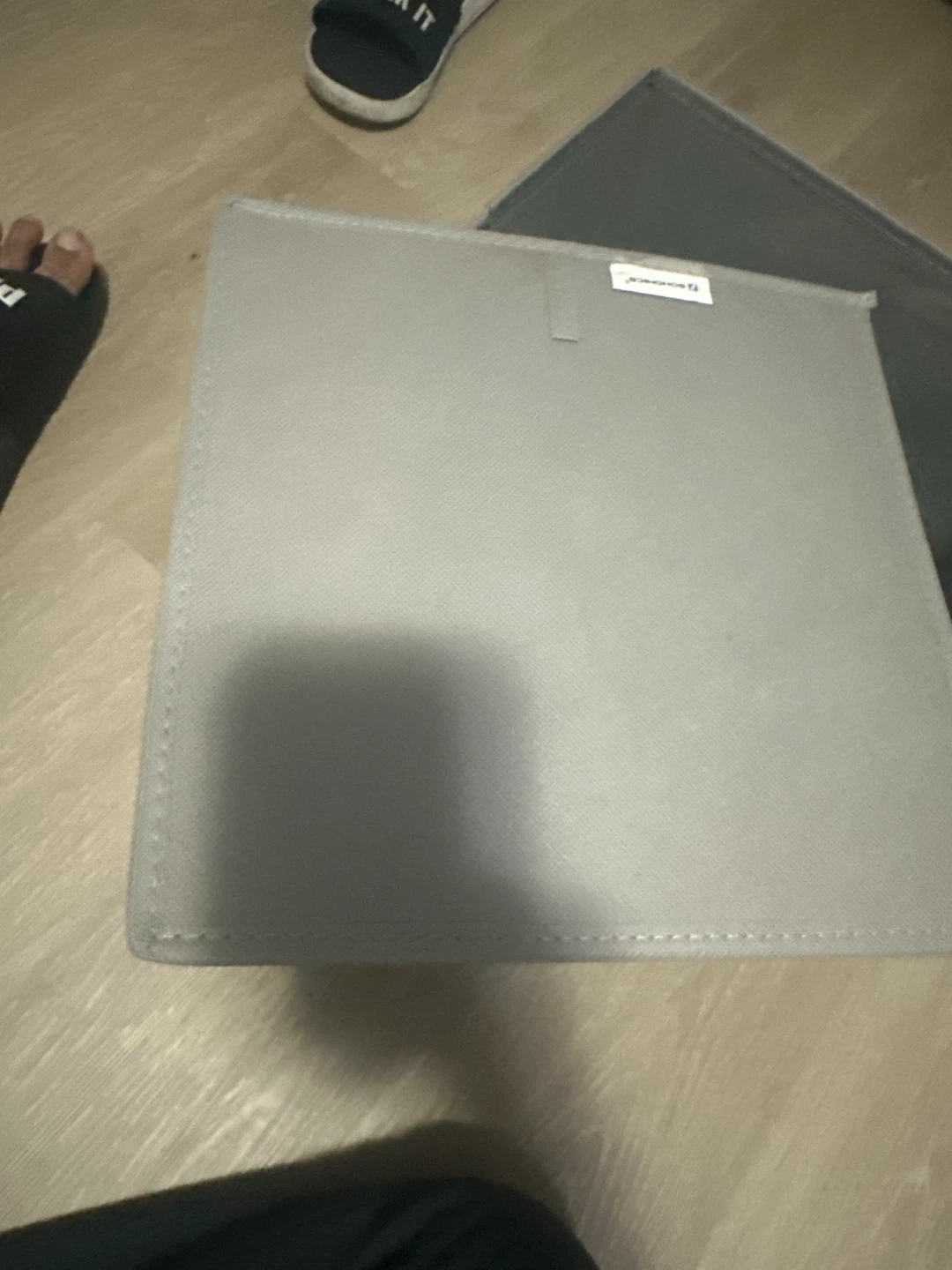 2 Grey Storage Bin with Handle - photo 3