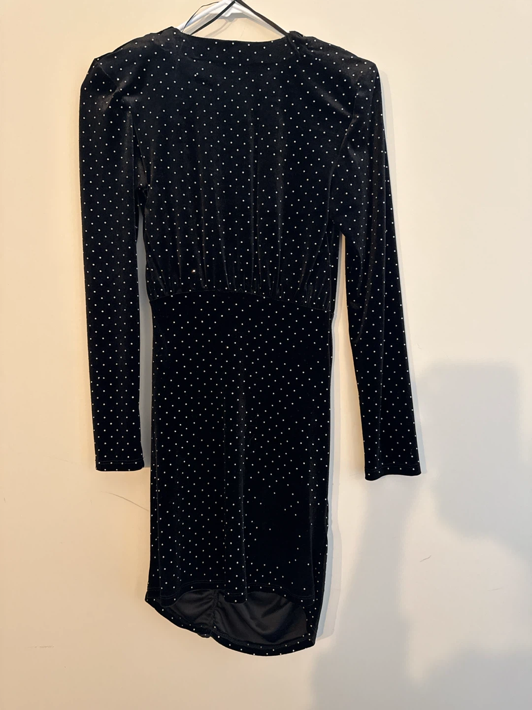 ZARA Black Velvet Beaded Dress - photo 5