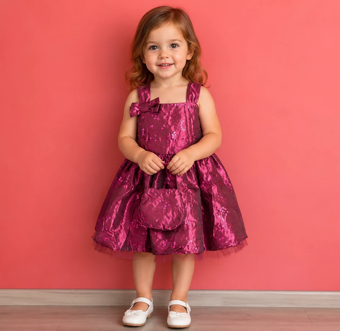 NEW Girls Party Dress with Matching Purse Size 92/98 2–3 Years