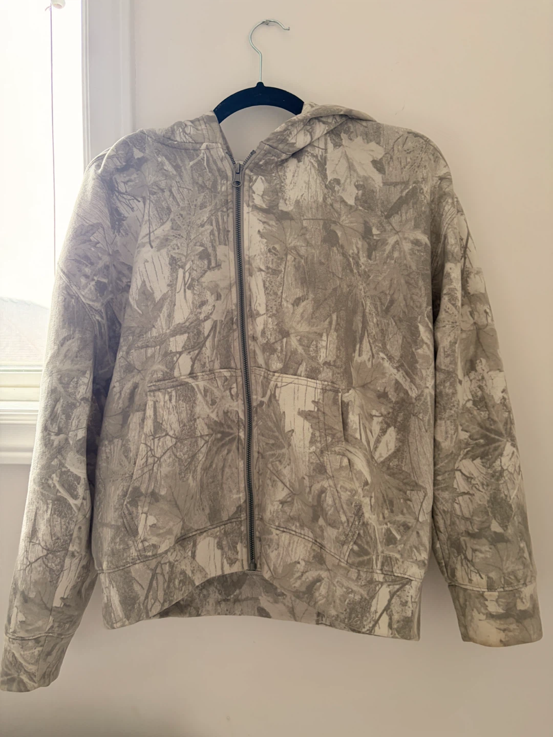 Hollister Boxy Fit Camo Zip Up Hoodie XS