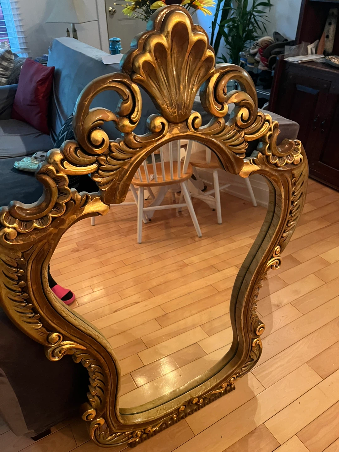 Ornate Gold Gilt Mirror - photo 2